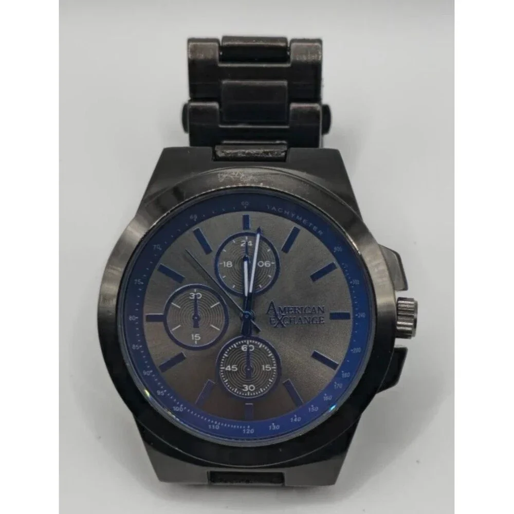American Exchange Men's Gunmetal Quartz Watch Set 9709U-42-D30